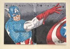 2021 Upper Deck Marvel Premier Jason Christner Sketch Booklet Captain America picture