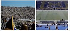 c1970s UOM~Football Game Half time Show & Empty Bleachers~35mm~2 SLIDES picture