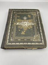 Vintage 1880s Scrapbook Album - Loaded w/ Color and B&W Photos Cards -See Photos picture