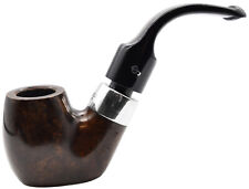 Peterson Deluxe System 'Dark' Silver Mounted Medium Oom Paul Bent Pipe (20fb-b) picture