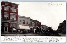 c1906 Main Street Looking North Building Store People Kenosha Wisconsin Postcard picture