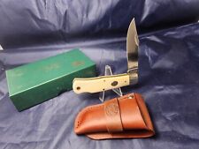 Moore Maker USA  5106 LB Single Blade Lockback Large Trapper Knife Genuine BONE picture
