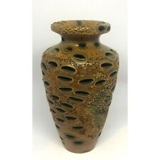 Hand Carved Banksia Nut Seed Pod Bud Vase, Signed OOAK picture