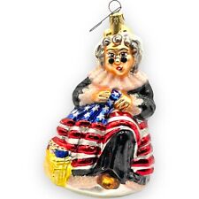 RARE RETIRED 1996 Christopher Radko Betsy Ross “Sewing Freedom” USA Ornament picture