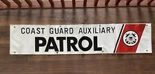U.S. Coast Guard Auxiliary Patrol Boat 2 Sided Banner Unused picture