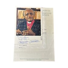 Desmond Tutu (d. 2021) Signed Autograph 4.5x6