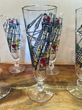 Set Of 7 Vintage 1950’s Libbey Pirate Ship Nautical Beer/Bar Glasses 10oz picture