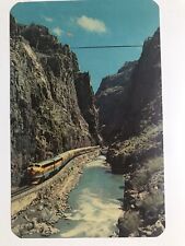 1960 Streamline Train Royal Gorge Canon City Colorado Postcard picture
