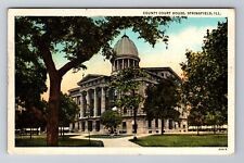 Springfield IL-Illinois, County Court House, Antique Vintage Souvenir Postcard picture