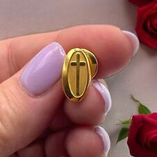 Religious Christain Cross 10K Yellow Gold Filled ~ Tack Pin Lapel Pin Tie Tack picture