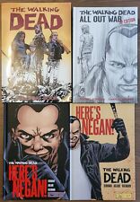 The Walking Dead 4 Book Lot Including All Out War AP + 2 Here's Negan HC Books picture
