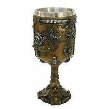 Ebros Victorian Industrial Sci Fi Geared Steampunk Drinkware Wine Chalice Cup picture