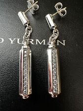David Yurman Sterling Silver Lexington Drop Earrings with Pave  Diamonds  picture