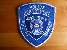 CITY OF WARWICK RHODE ISLAND POLICE Patch DEPT UNIT USA obsolete Original picture