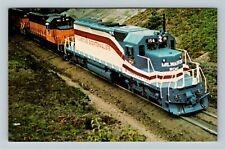 Milwaukee Road's SD 40-2 Locomotive Railway Vintage Souvenir Postcard picture