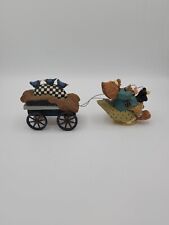 Williraye Figurine Girl Riding Chicken Pulling Egg Cart Folkart Whimsical WW2734 picture