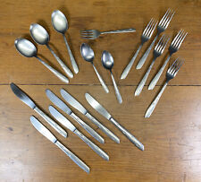 Vtg Kay Sons Mid Century Starburst 17 piece of Stainless Steel Flatware Japan picture