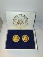 First Lady Melania Trump Official White House, cufflinks gold tone signed. new. picture