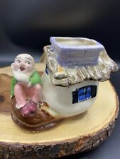Elf on Shoe House Made in  Japan Vintage Planter 4-1/2” X 5” picture