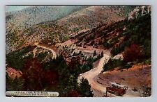 Manitou CO-Colorado, Scenic Crystal Park Auto Road, Antique Vintage Postcard picture
