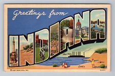 IN-Indiana, General Greetings, LARGE LETTER, Vintage Postcard picture
