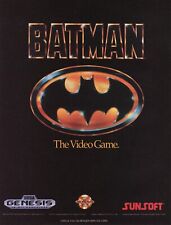 Batman the Video Game Sega Genesis Nintendo NES 1990 Promo Ad Art Print Poster picture