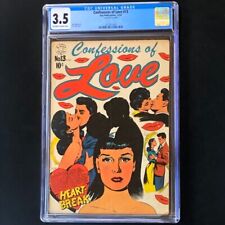 Confessions of Love #13 (Star 1952) 💥 CGC 3.5 OW-W 💥 Rare LB COLE Cover Comic picture