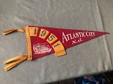 Vintage 1951 Atlantic City, New Jersey Felt Pennant Convention hall picture
