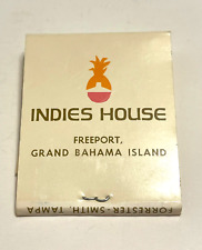 Vintage Matchbook Collectibl Ephemera INDIES HOUSE FREEPORT, GRAND BAHAMA ISLAND picture