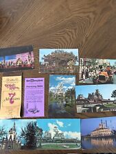 Vintage Lot Of Disney World Postcards, Parking Ticket, Used Ticket Book picture