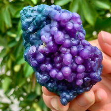 120G Beautiful Natural Purple Grape Agate Chalcedony Crystal Mineral Specimen picture