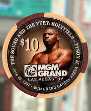 Mike Tyson vs Evander Holyfield Fight 1997 MGM Casino Chip RARE $10 Domination picture