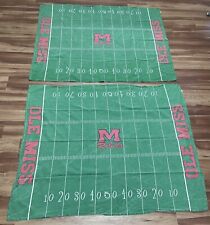 2 Vintage Ole Miss University Of MS Table Cloths picture