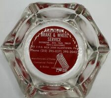 Vintage Glass Ashtray Allentown PA Brake & Wheel Service 6 Slot Advertising picture