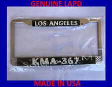 NEW LOS ANGELES POLICE LAPD KMA-367 CHROME Metal LICENSE Plate Frame CHP 11-99 picture
