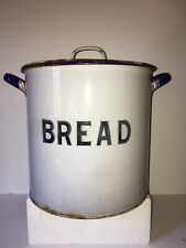 Vintage Antique Metal Bread Canister Country Farmhouse Kitchen picture