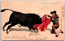 VINTAGE POSTCARD TORREODOR BULL FIGHTING IN MEXICO MAILED 1906 TO U.S.A. picture