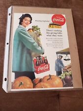 1952 Coca-Cola Advertisement Woman Shopping Produce Soda  picture