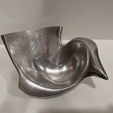 Don Drumm Studio Dove Bird Bowl Brutalist Aluminum Peace Symbol Sculpture picture