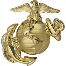 GENUINE U.S. MARINE CORPS DRESS CAP DEVICE: ENLISTED picture