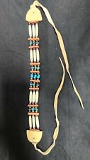 Native American tribal wide three row leather choker picture