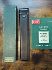 Vintage K & E Slide Ruler N9081-3 with original Leather Case & Box, Manual picture