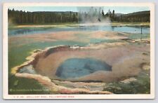 Colorado Yellowstone Park Brilliant Pool White Border Postcard picture