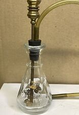 Very Collectable Miniature G&ss Head Unused Vase Gold Grape Leaf Hookah picture