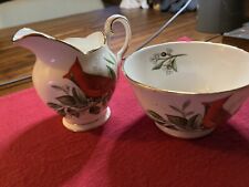 Royal Chelsea Cardinal -small Pitcher And Bowl - Made In England - Great Cond picture
