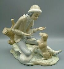 Lladro Nao LESSON FOR THE DOG #140 Boy Figure Handpainted Made in Spain picture