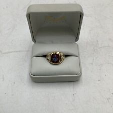 10kt Yellow Gold Men's Masonic Ring with Red Oblong Stone 6.7 Grams Size 9.5 picture