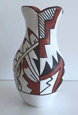 Native American Classic Acoma Pueblo Hand Painted Pottery Vase picture