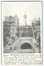 1906 View Of Angel's Flight Los Angeles California CA Posted Antique Postcard picture