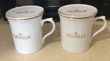 VINTAGE GEVALIA COFFEE LOT OF 2 COFFEE MUGS w/LIDS picture
